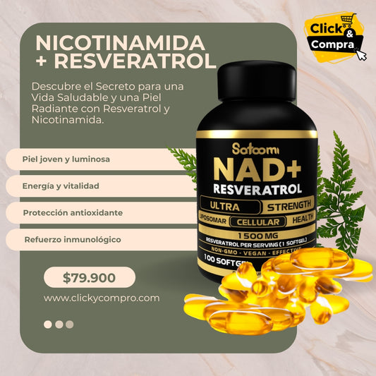 NAD+ RESVERATROL X100 CÁPSULAS